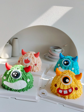 0709BA Halloween Internet Celebrity Baking Cake Topper Decoration Cute Eyes Little Monster Mouth Monster Party Dessert Plug-in